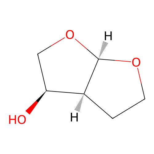 (3R,3aS,6aR)-hexahydrofuro(2,3-b)furan-3-ol structure