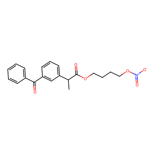 4-(Nitrooxy)butyl 3-benzoyl-alpha-methylbenzeneacetate structure