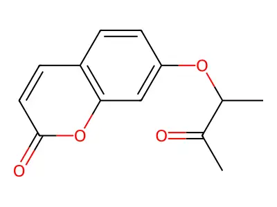 7-[(2S)-3-oxobutan-2-yl]oxychromen-2-one structure