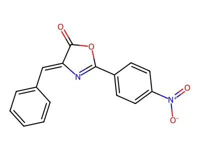 5(4H)-Oxazolone,2-(4-nitrophenyl)-4-(phenylmethylene)- structure