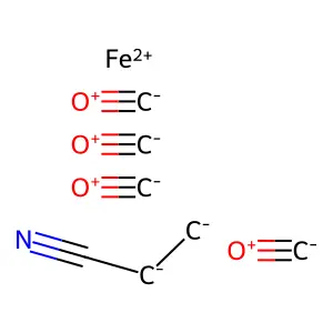 Iron, tetracarbonyl(2-propenenitrile)- structure