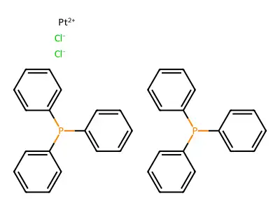 顺式-双(三苯基膦)氯化铂(II) structure