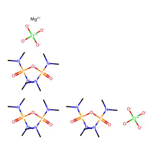 Magnesium(2+), tris(octamethylpyrophosphoramide)-, diperchlorate structure