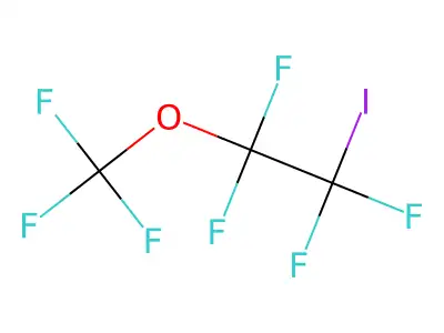 2-Iodo-1-(trifluoromethoxy)tetrafluoroethane structure