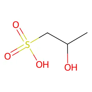 Sodium 2-hydroxypropane-1-sulfonate structure