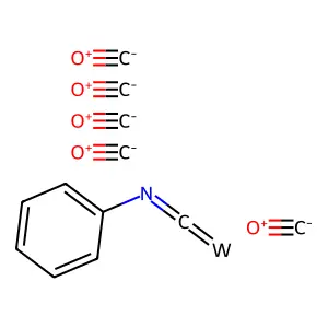 Isocyanobenzenetungsten pentacarbonyl structure