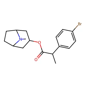 N-Methyltropan-3-yl 2-(4-bromophenyl)propionate structure