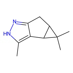 (3BS,4AR)-3,4,4-TRIMETHYL-3B,4,4A,5-TETRAHYDRO-1H-CYCLOPROPA[3,4]CYCLOPENTA[1,2-C]PYRAZOLE structure