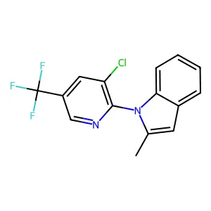 1-[3-chloro-5-(trifluoromethyl)-2-pyridinyl]-2-methyl-1H-indole structure