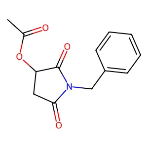 [(3R)-1-benzyl-2,5-dioxopyrrolidin-3-yl] acetate structure