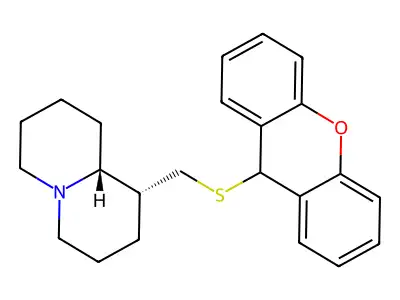9-(Lupinylthio)xanthene structure