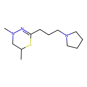 4H-1,3,4-Thiadiazine, 5,6-dihydro-4,6-dimethyl-2-(3-pyrrolidinylpropyl)- structure