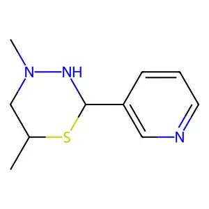 4H-1,3,4-Thiadiazine, 2,3,5,6-tetrahydro-4,6-dimethyl-2-(3-pyridyl)- structure