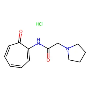 1-Pyrrolidineacetamide, N-(7-oxo-1,3,5-cycloheptatrien-1-yl)-, monohydrochloride structure