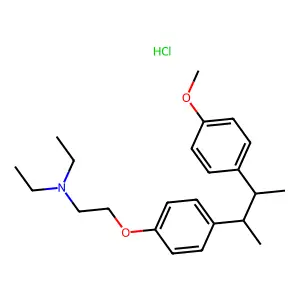 threo-2-(p-(alpha,beta-Dimethyl-p-methoxyphenethyl)phenoxy)triethylamine hydrochloride structure