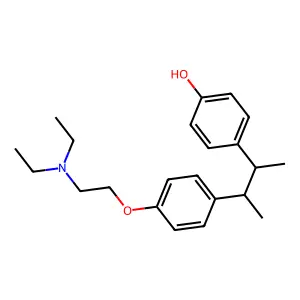 erythro-p-(p-(2-(Diethylamino)ethoxy)-alpha,beta-dimethylphenethyl)phenol structure