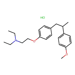 2-(p-(p-Methoxy-beta-methylphenethyl)phenoxy)triethylamine hydrochloride structure