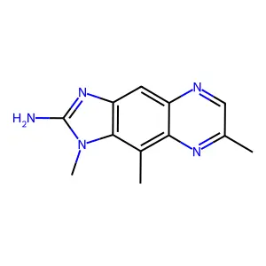 2-Amino-1,7,9-trimethylimidazo(4,5-g)quinoxaline structure