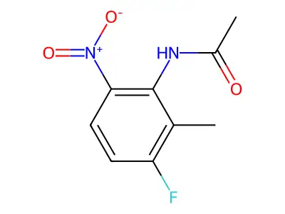 N-(3-fluoro-2-methyl-6-nitrophenyl)acetamide structure