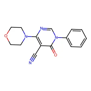 4-Morpholino-6-oxo-1-phenyl-1,6-dihydropyrimidine-5-carbonitrile structure