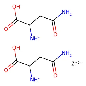 zinc;(3-amino-1-carboxy-3-oxopropyl)azanide structure