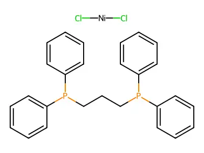 二氯化［1,3-二(二苯基膦基)丙烷］镍 structure