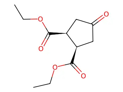 4-Oxo-cyclopentane-1,2-dicarboxylic acid diethyl ester structure