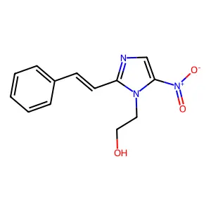 2-[5-Nitro-2-(2-phenylethenyl)-1H-imidazol-1-yl]ethan-1-ol structure