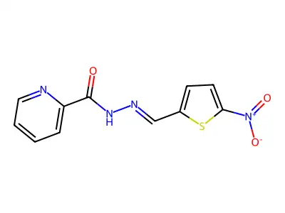 N'-[(E)-(5-nitrothiophen-2-yl)methylidene]pyridine-2-carbohydrazide structure