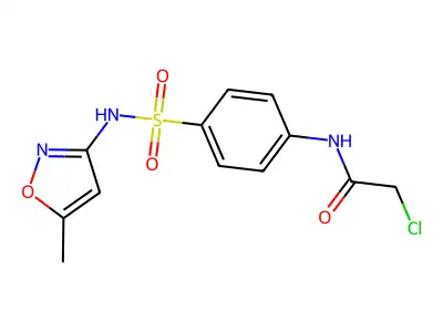 2-chloro-N-{4-[(5-methyl-1,2-oxazol-3-yl)sulfamoyl]phenyl}acetamide structure