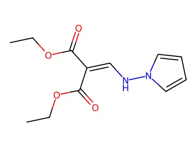 diethyl 2-((1H-pyrrol-1-ylamino)methylene)malonate structure