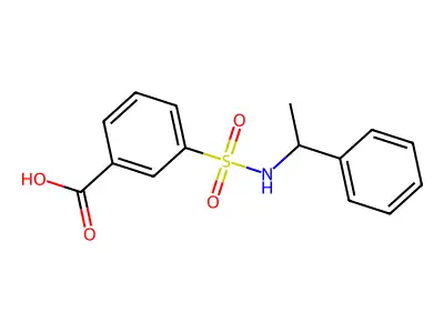3-[(1-苯乙基)氨磺酰]苯甲酸 structure