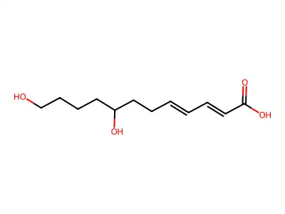 8,12-Dihydroxydodeca-2,4-dienoic acid structure