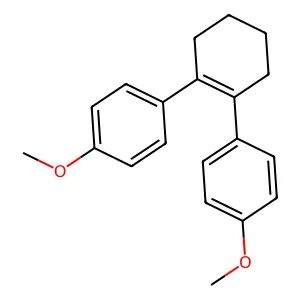 Cyclohexene, 1,2-bis(p-methoxyphenyl)- structure