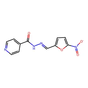 N'-(5-Nitrofurfurylidene)isonicotinic hydrazide structure