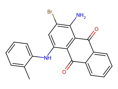 1-Amino-2-bromo-4-o-toluidinoanthraquinone structure