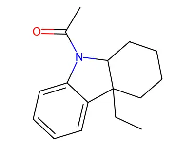 1-(4a-ethyl-2,3,4,9a-tetrahydro-1H-carbazol-9-yl)ethanone structure