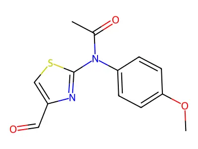 N-(4-formyl-1,3-thiazol-2-yl)-N-(4-methoxyphenyl)acetamide structure
