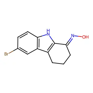 N-(6-Bromo-2,3,4,9-tetrahydro-1H-carbazol-1-ylidene)hydroxylamine structure