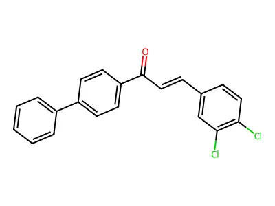 3-(3,4-Dichlorophenyl)-1-(4-phenylphenyl)prop-2-en-1-one structure