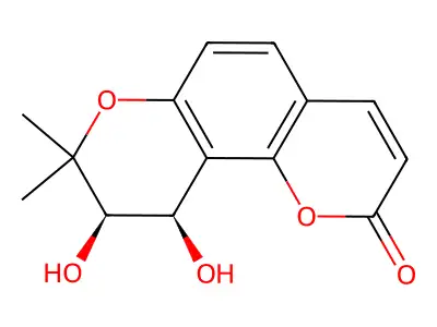 Khellactone, cis-(+)- structure