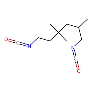 Hexane, 1,6-diisocyanato-2,4,4-trimethyl- structure