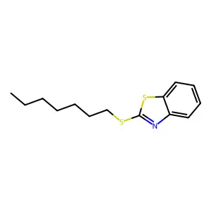 Benzothiazole, 2-(heptylthio)- structure