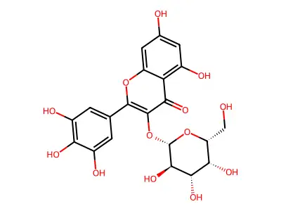 Myricetin 3-O-Glucoside structure
