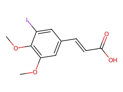 3-(3-Iodo-4,5-dimethoxyphenyl)acrylic acid structure
