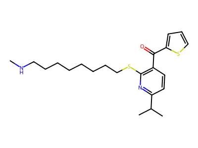 [2-[[8-(Methylamino)octyl]thio]-6-(1-methylethyl)-3-pyridinyl]-2-thienylmethanone structure