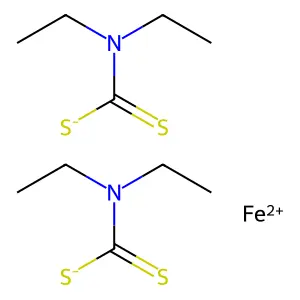 二甲基二硫代氨基甲酸亚铁 structure