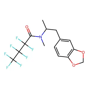 3,4-Methylenedioxymethamphetamine-heptafluoroacyl structure