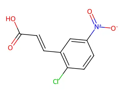 2-氯-5-硝基肉桂酸 structure