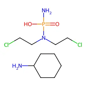 Cyclohexanamine N,N-bis(2-chloroethyl)phosphorodiamidate structure